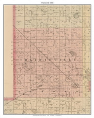 Prairieville - Cobden, Brown Co. Minnesota 1886 Old Town Map Custom Print - Brown Co.