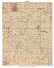 Stark - Iberia, Brown Co. Minnesota 1886 Old Town Map Custom Print - Brown Co.