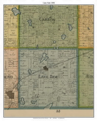 Lakeside - Bingham Lake, Cottonwood Co. Minnesota 1898 Old Town Map Custom Print - Cottonwood Co.