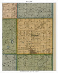 Midway - Mountain Lake, Cottonwood Co. Minnesota 1898 Old Town Map Custom Print - Cottonwood Co.