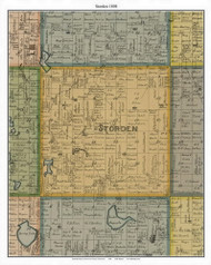 Storden, Cottonwood Co. Minnesota 1898 Old Town Map Custom Print - Cottonwood Co.