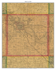 Albert Lea - Albert Lea Lake, Freeborn Co. Minnesota 1878 Old Town Map Custom Print - Freeborn Co.