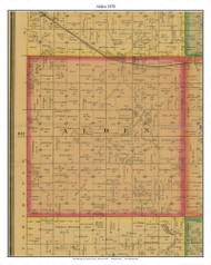 Alden, Freeborn Co. Minnesota 1878 Old Town Map Custom Print - Freeborn Co.