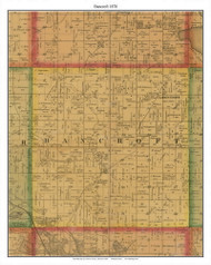 Bancroft - Clarks Grove, Freeborn Co. Minnesota 1878 Old Town Map Custom Print - Freeborn Co.