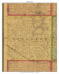 Carlston - Freeborn Lake, Freeborn Co. Minnesota 1878 Old Town Map Custom Print - Freeborn Co.