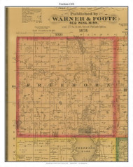 Freeborn - Freeborn Lake, Freeborn Co. Minnesota 1878 Old Town Map Custom Print - Freeborn Co.