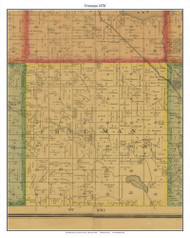 Freeman, Freeborn Co. Minnesota 1878 Old Town Map Custom Print - Freeborn Co.