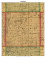 Hayward, Freeborn Co. Minnesota 1878 Old Town Map Custom Print - Freeborn Co.