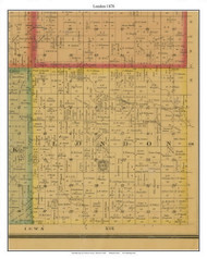 London - Elk Lake, Freeborn Co. Minnesota 1878 Old Town Map Custom Print - Freeborn Co.