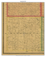 Mansfield, Freeborn Co. Minnesota 1878 Old Town Map Custom Print - Freeborn Co.