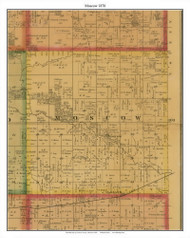Moscow - Oakland, Freeborn Co. Minnesota 1878 Old Town Map Custom Print - Freeborn Co.