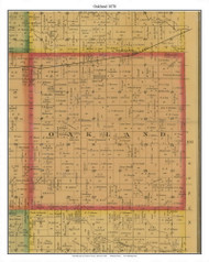 Oakland, Freeborn Co. Minnesota 1878 Old Town Map Custom Print - Freeborn Co.