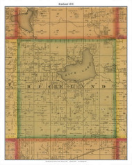 Riceland - Rice Lake, Freeborn Co. Minnesota 1878 Old Town Map Custom Print - Freeborn Co.