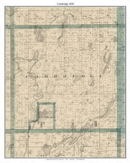 Cambridge, Isanti Co. Minnesota 1898 Old Town Map Custom Print - Isanti Co.