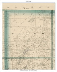 Dalbo, Isanti Co. Minnesota 1898 Old Town Map Custom Print - Isanti Co.