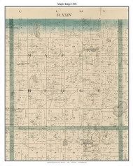 Maple Ridge, Isanti Co. Minnesota 1898 Old Town Map Custom Print - Isanti Co.
