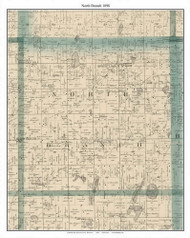 North Branch, Isanti Co. Minnesota 1898 Old Town Map Custom Print - Isanti Co.