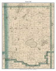 Wyanett, Isanti Co. Minnesota 1898 Old Town Map Custom Print - Isanti Co.