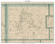 Nessel, Chisago Co. Minnesota 1898 Old Town Map Custom Print - Isanti Co.