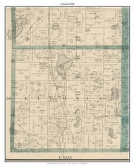 Livonia, Sherburne Co. Minnesota 1898 Old Town Map Custom Print - Isanti Co.