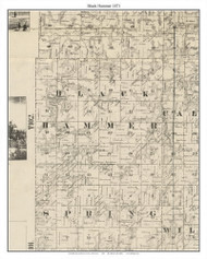 Black Hammer, Houston Co. Minnesota 1871 Old Town Map Custom Print - Houston Co.
