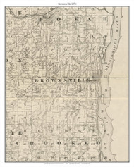 Brownsville, Houston Co. Minnesota 1871 Old Town Map Custom Print - Houston Co.