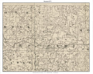 Houston, Houston Co. Minnesota 1871 Old Town Map Custom Print - Houston Co.