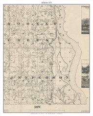 Jefferson, Houston Co. Minnesota 1871 Old Town Map Custom Print - Houston Co.