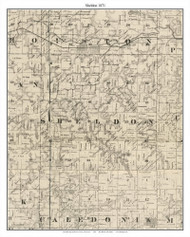 Sheldon, Houston Co. Minnesota 1871 Old Town Map Custom Print - Houston Co.
