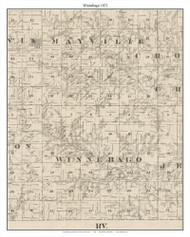 Winnebago, Houston Co. Minnesota 1871 Old Town Map Custom Print - Houston Co.