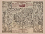 Catskills and Hudson River 1883 Barritt- Old Map Reprint - NY Regionals