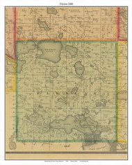 Elysian, LeSuer Co. Minnesota 1880 Old Town Map Custom Print - LeSuer Co.