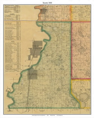 Kasota, LeSuer Co. Minnesota 1880 Old Town Map Custom Print - LeSuer Co.