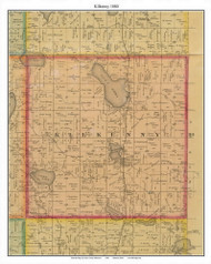 Kilkenny, LeSuer Co. Minnesota 1880 Old Town Map Custom Print - LeSuer Co.