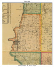 Ottawa, LeSuer Co. Minnesota 1880 Old Town Map Custom Print - LeSuer Co.