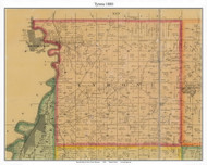 Tyrone, LeSuer Co. Minnesota 1880 Old Town Map Custom Print - LeSuer Co.