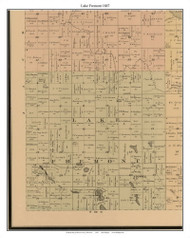 Lake Fremont, Martin Co. Minnesota 1887 Old Town Map Custom Print - Martin Co.