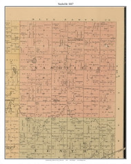 Nashville, Martin Co. Minnesota 1887 Old Town Map Custom Print - Martin Co.