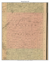 Pleasant Prairie, Martin Co. Minnesota 1887 Old Town Map Custom Print - Martin Co.