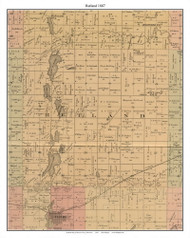 Rutland, Martin Co. Minnesota 1887 Old Town Map Custom Print - Martin Co.