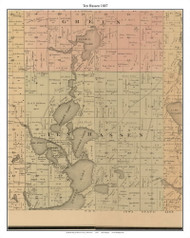 Ten Hassen, Martin Co. Minnesota 1887 Old Town Map Custom Print - Martin Co.