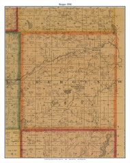Bergen, McLeod Co. Minnesota 1880 Old Town Map Custom Print - McLeod Co.