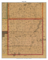 Helen, McLeod Co. Minnesota 1880 Old Town Map Custom Print - McLeod Co.