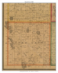Round Grove, McLeod Co. Minnesota 1880 Old Town Map Custom Print - McLeod Co.