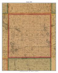 Sumter, McLeod Co. Minnesota 1880 Old Town Map Custom Print - McLeod Co.