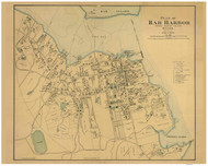 Bar Harbor, Maine Old Map Reprint Colby & Stuart 1887 - Cities Other