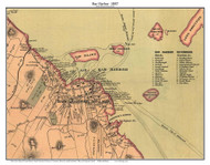Bar Harbor, Maine Old Map Custom Print Colby & Stuart 1887 - Cities Other MDI ColbyStuart