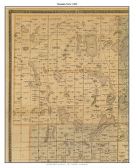 Mounds View - Lake Owasso, Ramsey Co. Minnesota 1885 Old Town Map Custom Print - Ramsey Co.