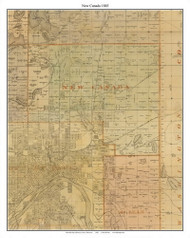 New Canada - Lake Phalen, Ramsey Co. Minnesota 1885 Old Town Map Custom Print - Ramsey Co.