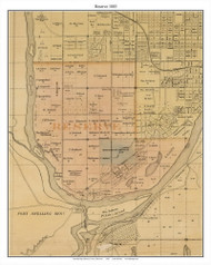 Reserve - Fort Snelling, Ramsey Co. Minnesota 1885 Old Town Map Custom Print - Ramsey Co.